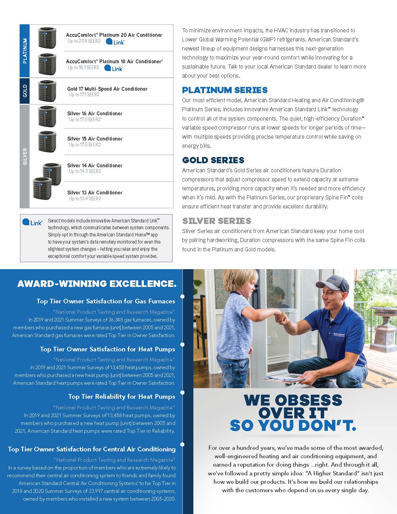 American Standard - AccuComfort™ Variable Speed Platinum 20 Air Conditioner Condenser